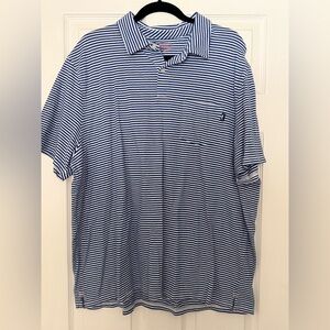 Vineyard Vines Blue and White Striped Shirt XXL
